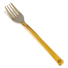 Steel Brass Fork With Hammered And Shine Finish Design