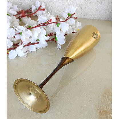 Brass Finish Embossed Design Flute Champagne Glass, Bareware, Bar Accessories & Tools For Bars, Catering Venues, Home, Office, Party, Hotels, Volume- 200 ML