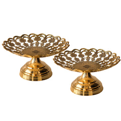 Brass Fruit Basket With Floral Jali Design, Serveware, Tabelware, Hotelware, Home Décor & Gift item, Size- 11.43 cm x 22.86 cm