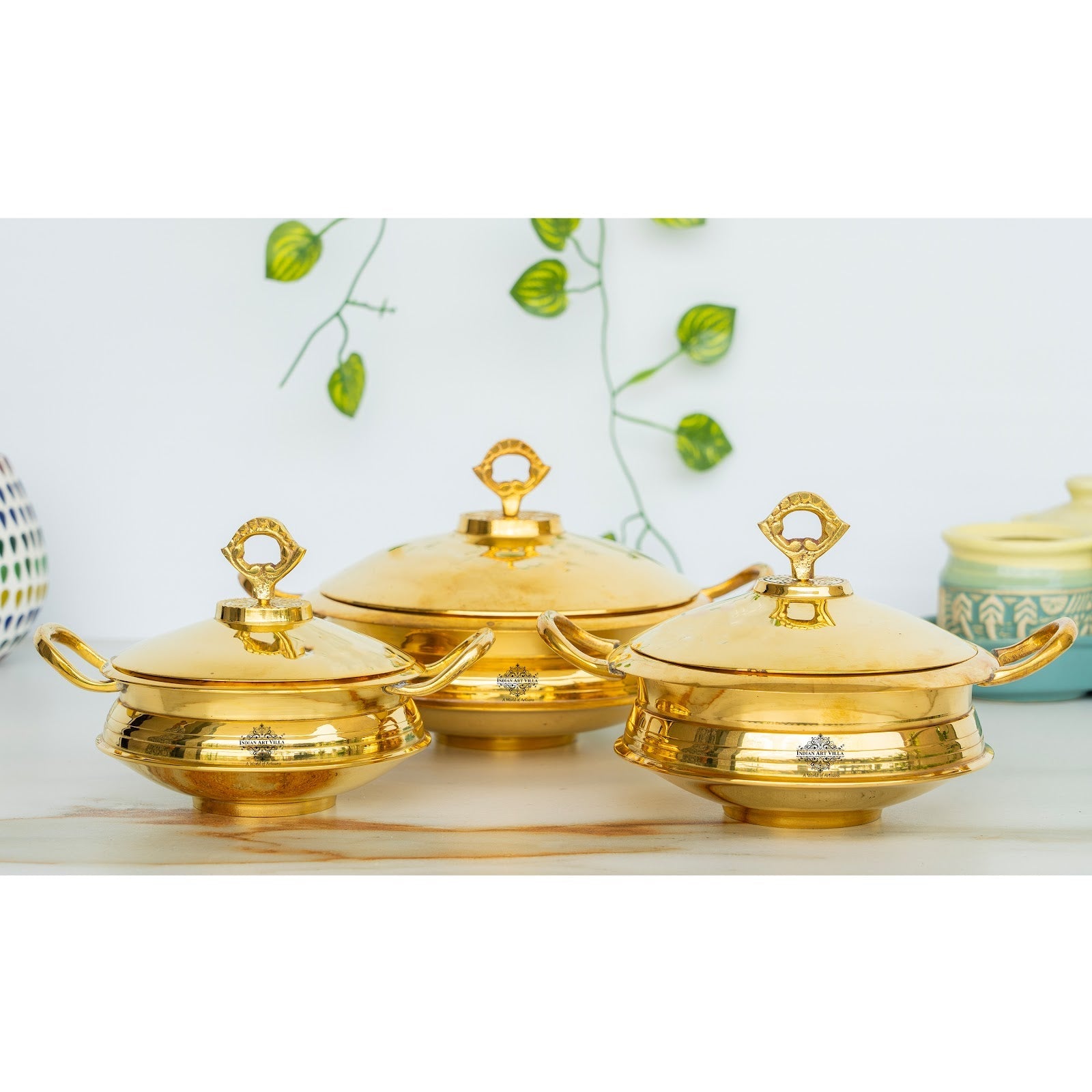 Pure Brass Handi  With Brass Handle & Lid - "A perfect blend of tradition and functionality for your kitchen"