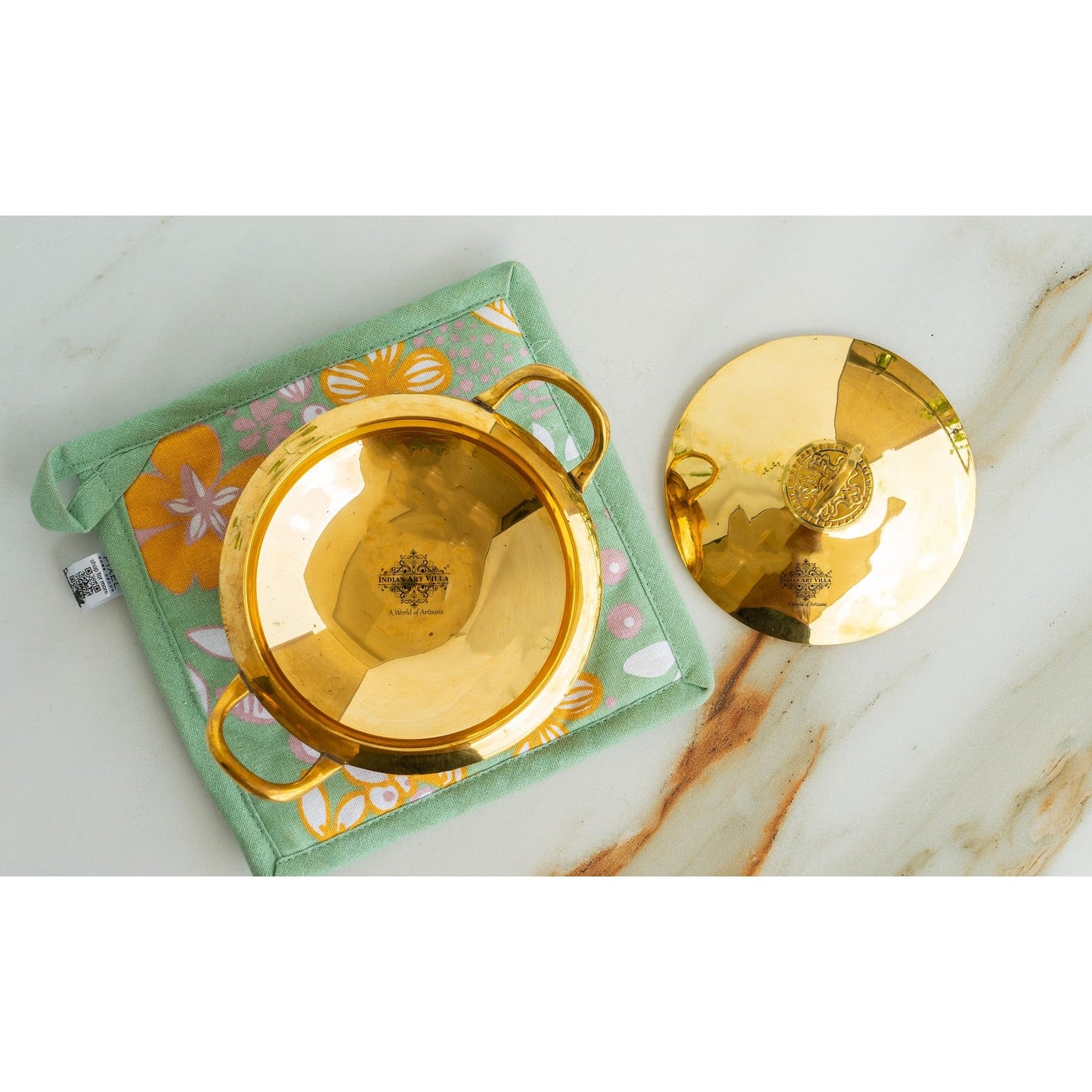 Pure Brass Handi  With Brass Handle & Lid - "A perfect blend of tradition and functionality for your kitchen"