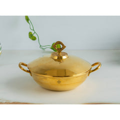 Traditional Brass Kadai for Indian Cooking