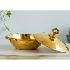 Traditional Brass Kadai for Indian Cooking