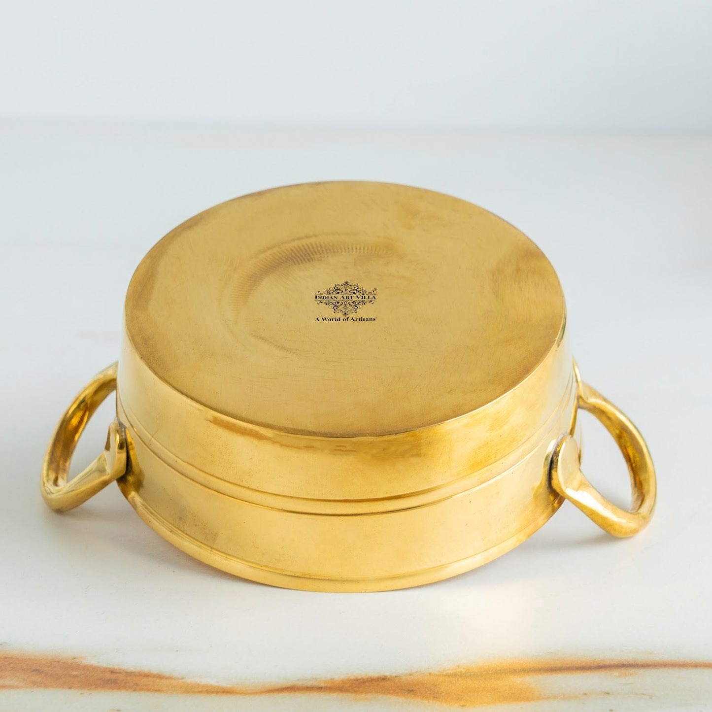 Pure Brass Serving Sauce Pan with Dual Handles - (Serving Only)