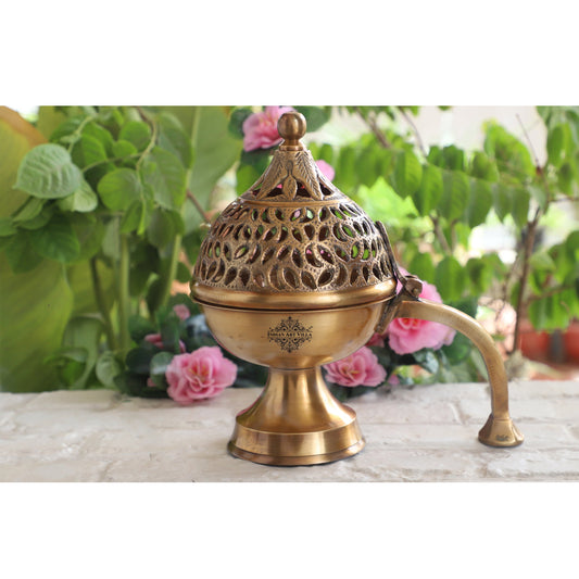 Pure Brass Antique Incense Holder / Dhoop Dani