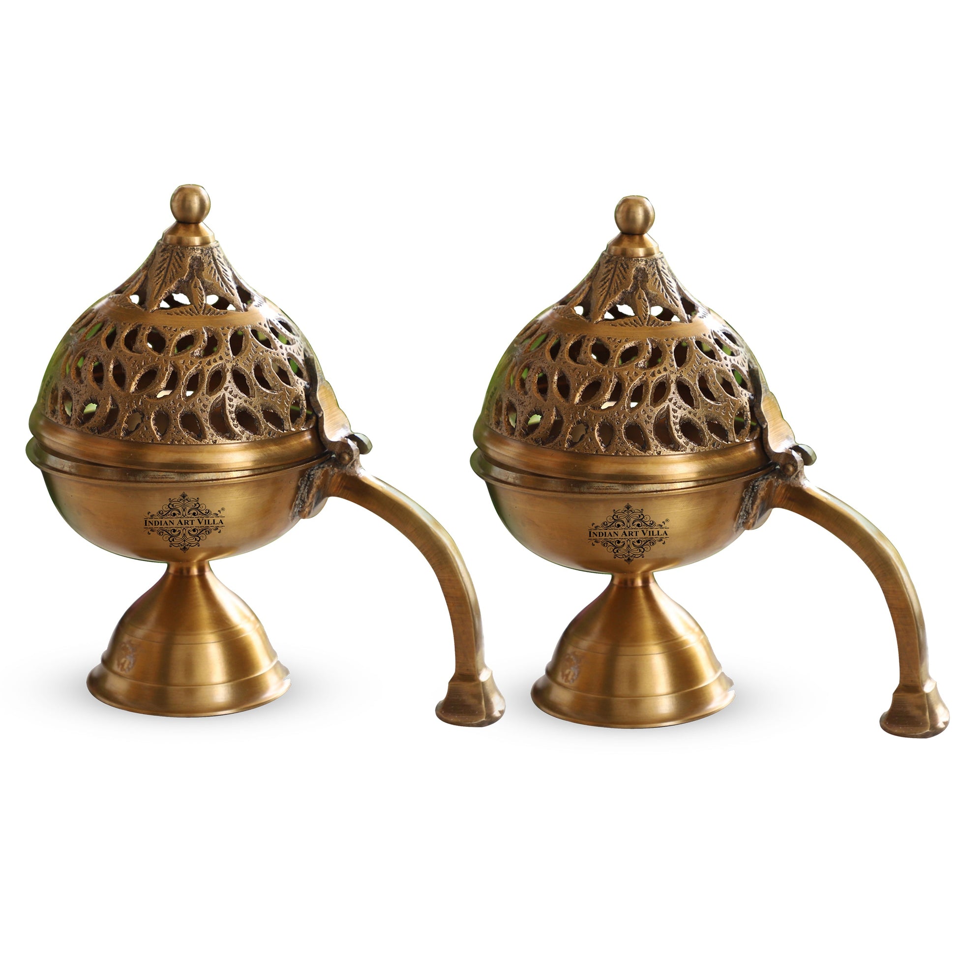Pure Brass Antique Incense Holder / Dhoop Dani