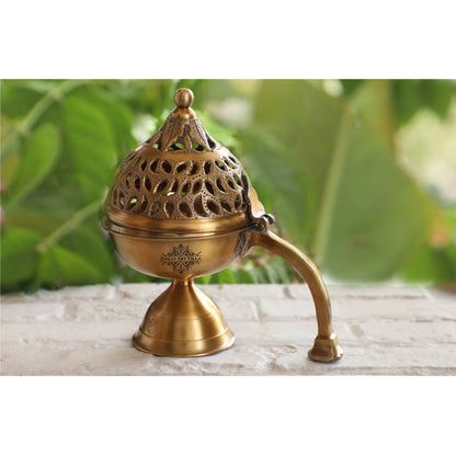 Pure Brass Antique Incense Holder / Dhoop Dani