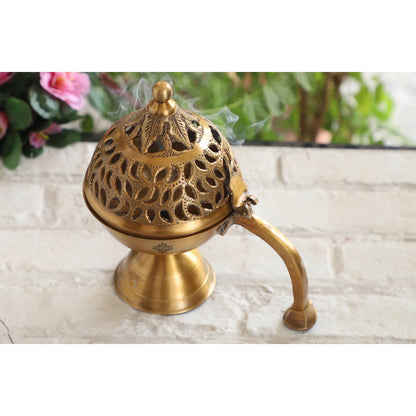 Pure Brass Antique Incense Holder / Dhoop Dani