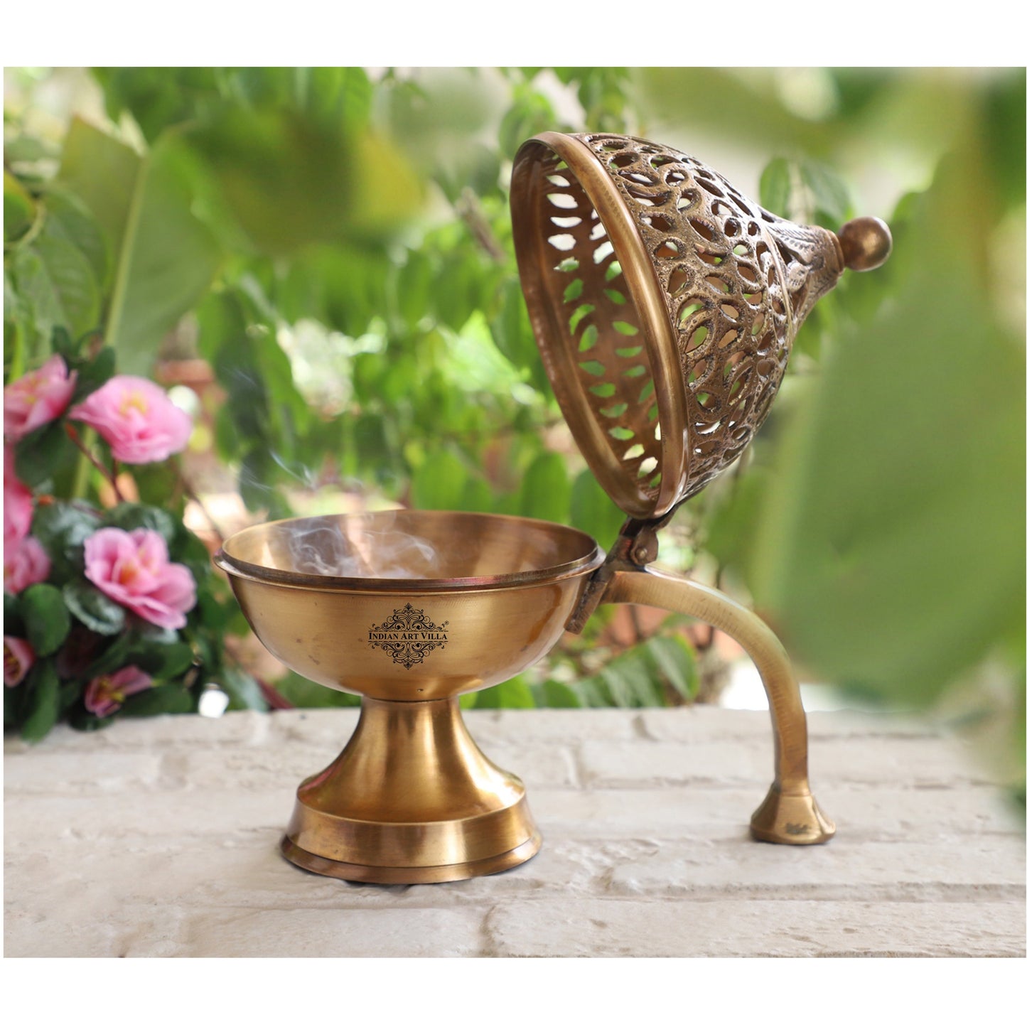 Pure Brass Antique Incense Holder / Dhoop Dani