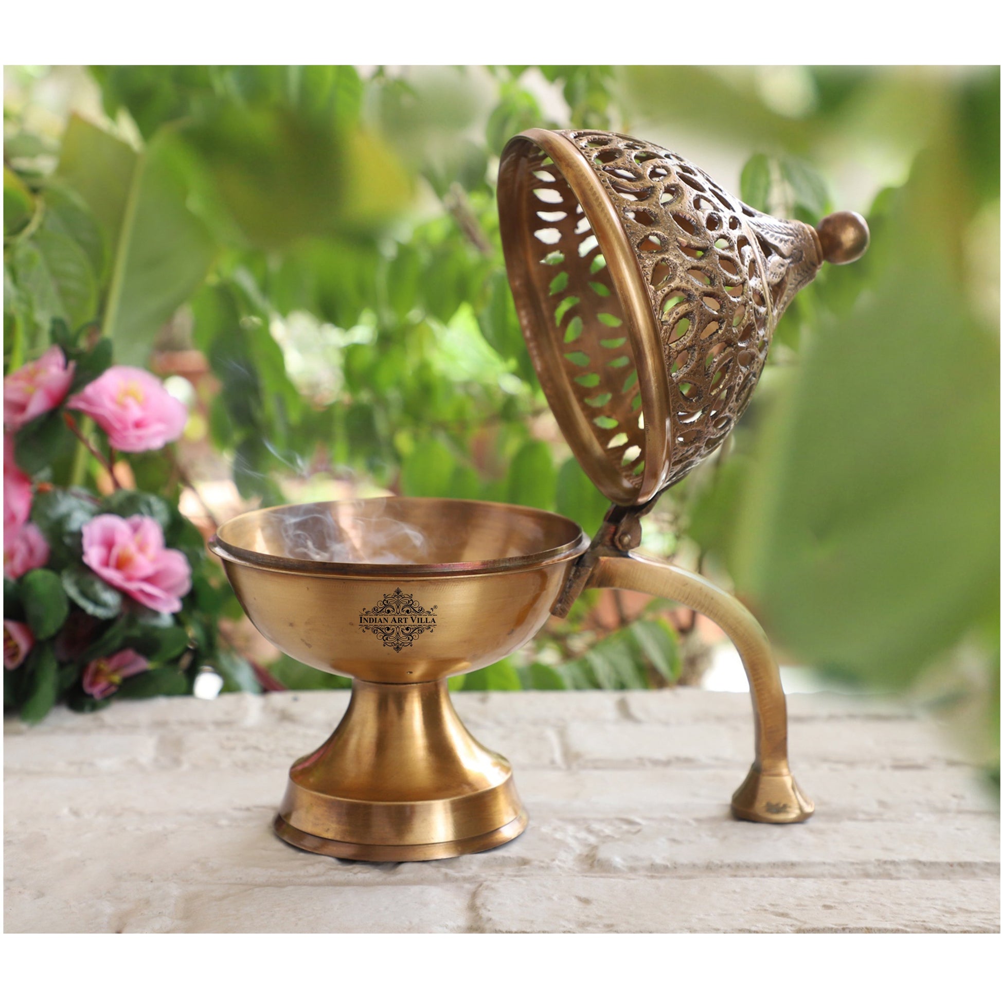 Pure Brass Antique Incense Holder / Dhoop Dani