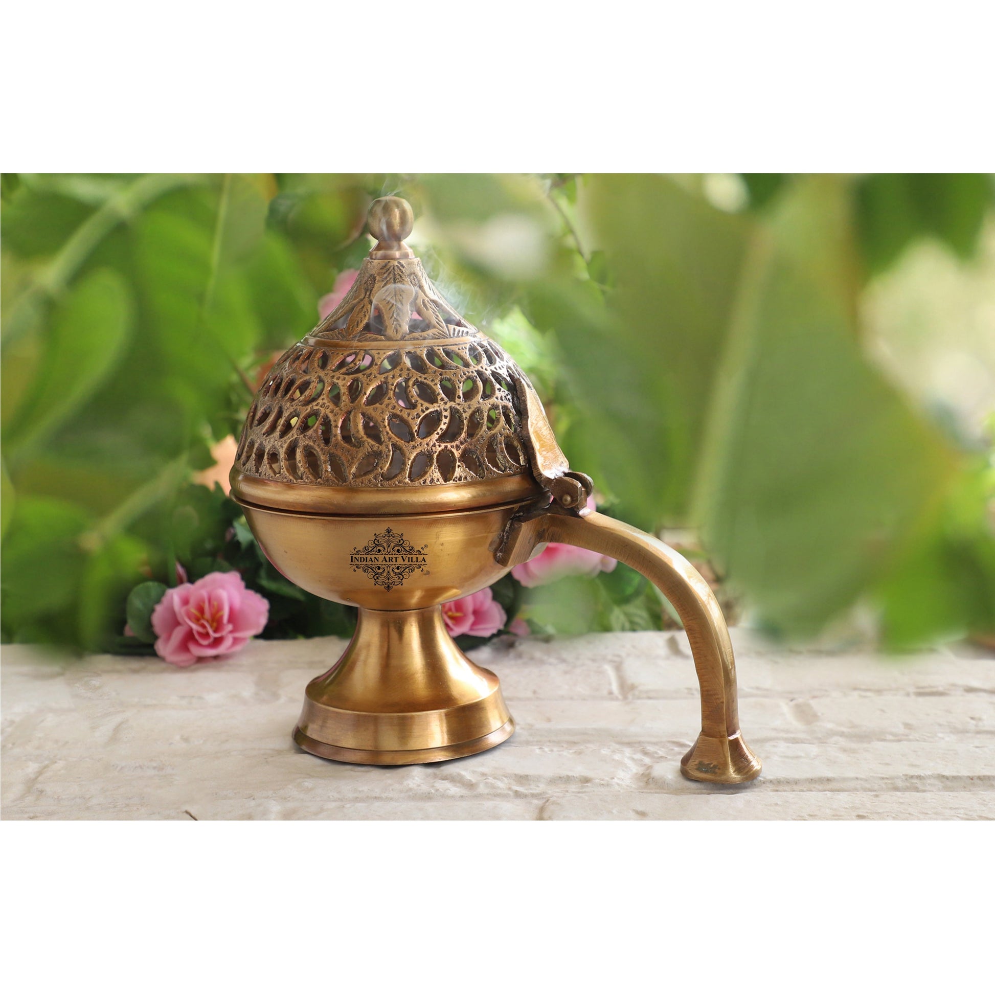 Pure Brass Antique Incense Holder / Dhoop Dani
