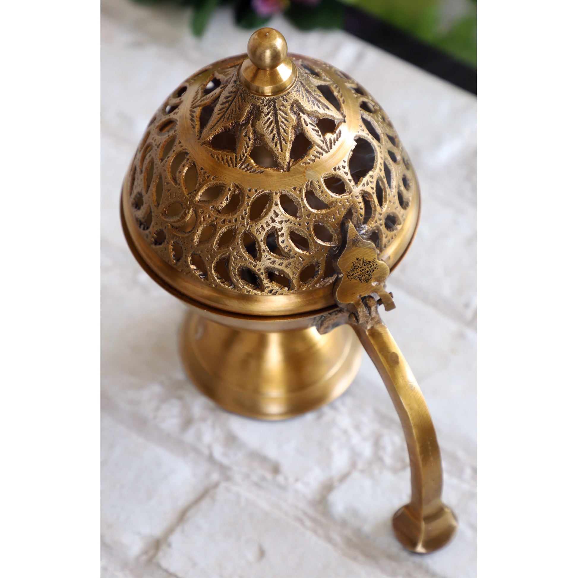 Pure Brass Antique Incense Holder / Dhoop Dani