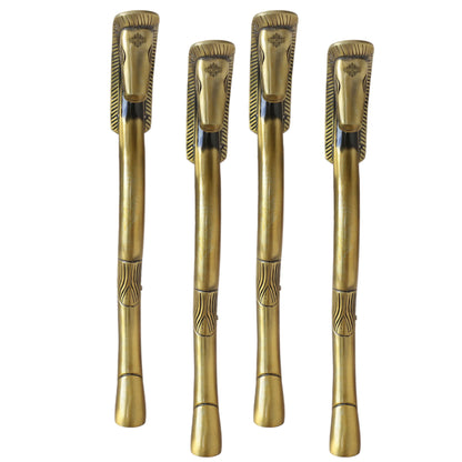 Brass-Finished Aluminum Door Handle with Egyptian Horse Design – A Symbol of Strength
