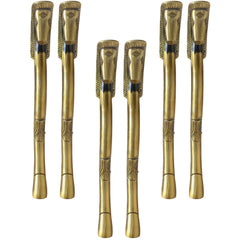 Brass-Finished Aluminum Door Handle with Egyptian Horse Design – A Symbol of Strength