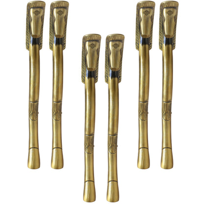 Brass-Finished Aluminum Door Handle with Egyptian Horse Design – A Symbol of Strength