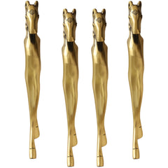 Brass-Finished Aluminum Door Handle With Horse Head Design Door Handle, Height - 38.10 cm