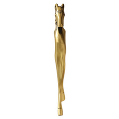 Brass-Finished Aluminum Door Handle With Horse Head Design Door Handle, Height - 38.10 cm