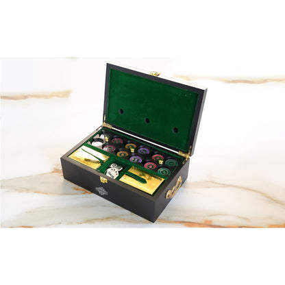 Brass Poker Set With Nickel Plating, (300 chips)