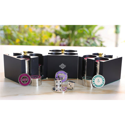 Brass Poker Set With Nickel Plating, (300 chips)