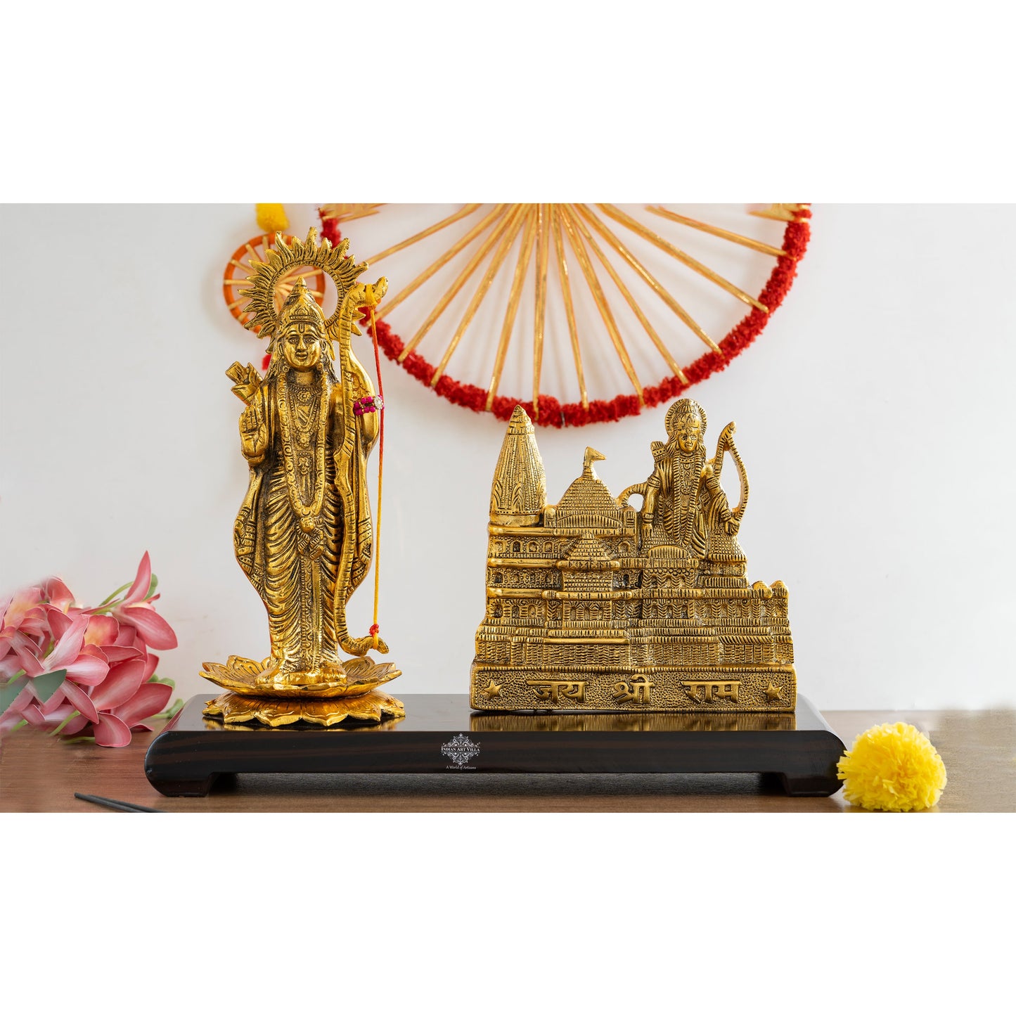 Pure Brass Ram Mandir With Shree Ram Ji-A Divine Blend of Art and Spirituality