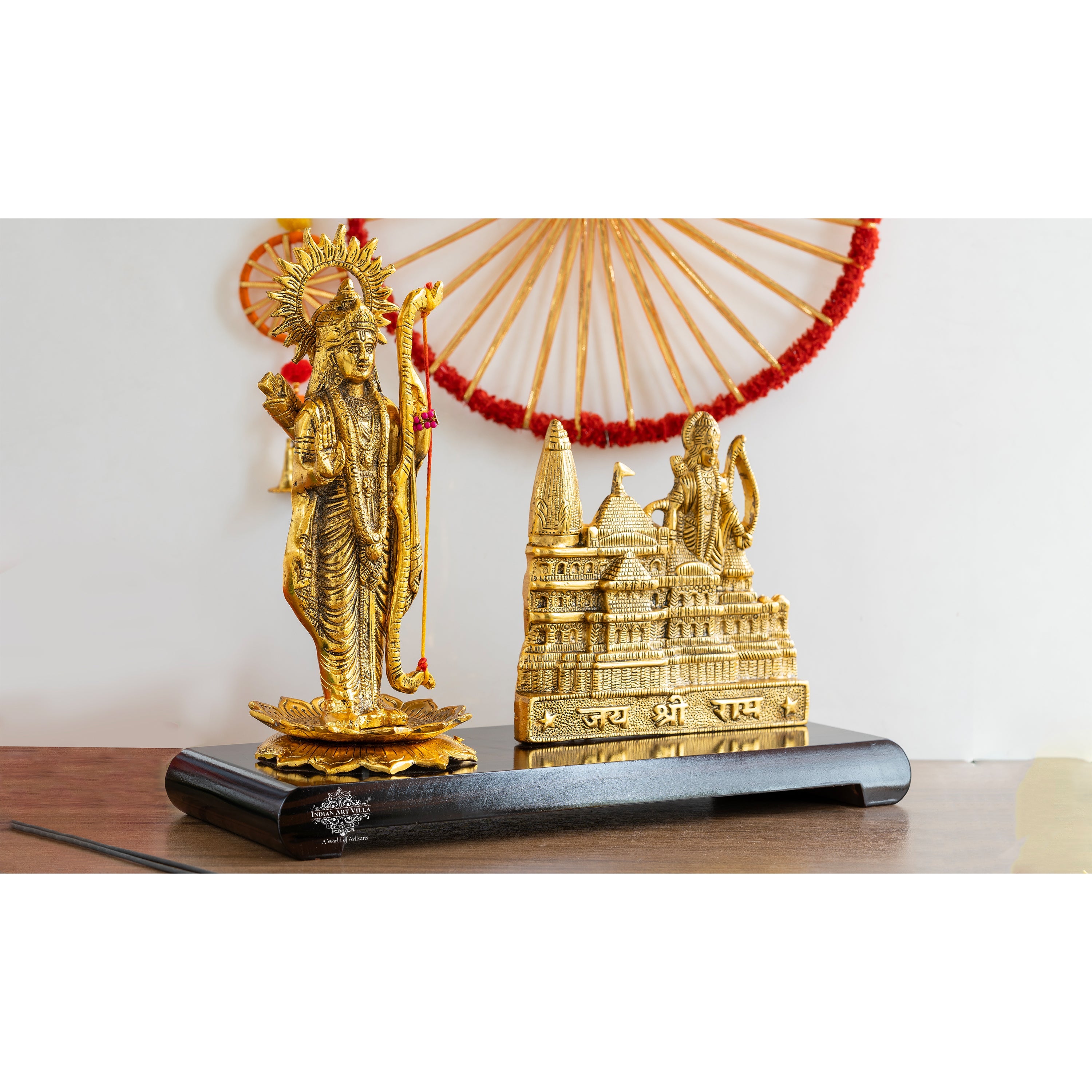 Pure Brass Ram Mandir With Shree Ram Ji-A Divine Blend of Art and Spirituality