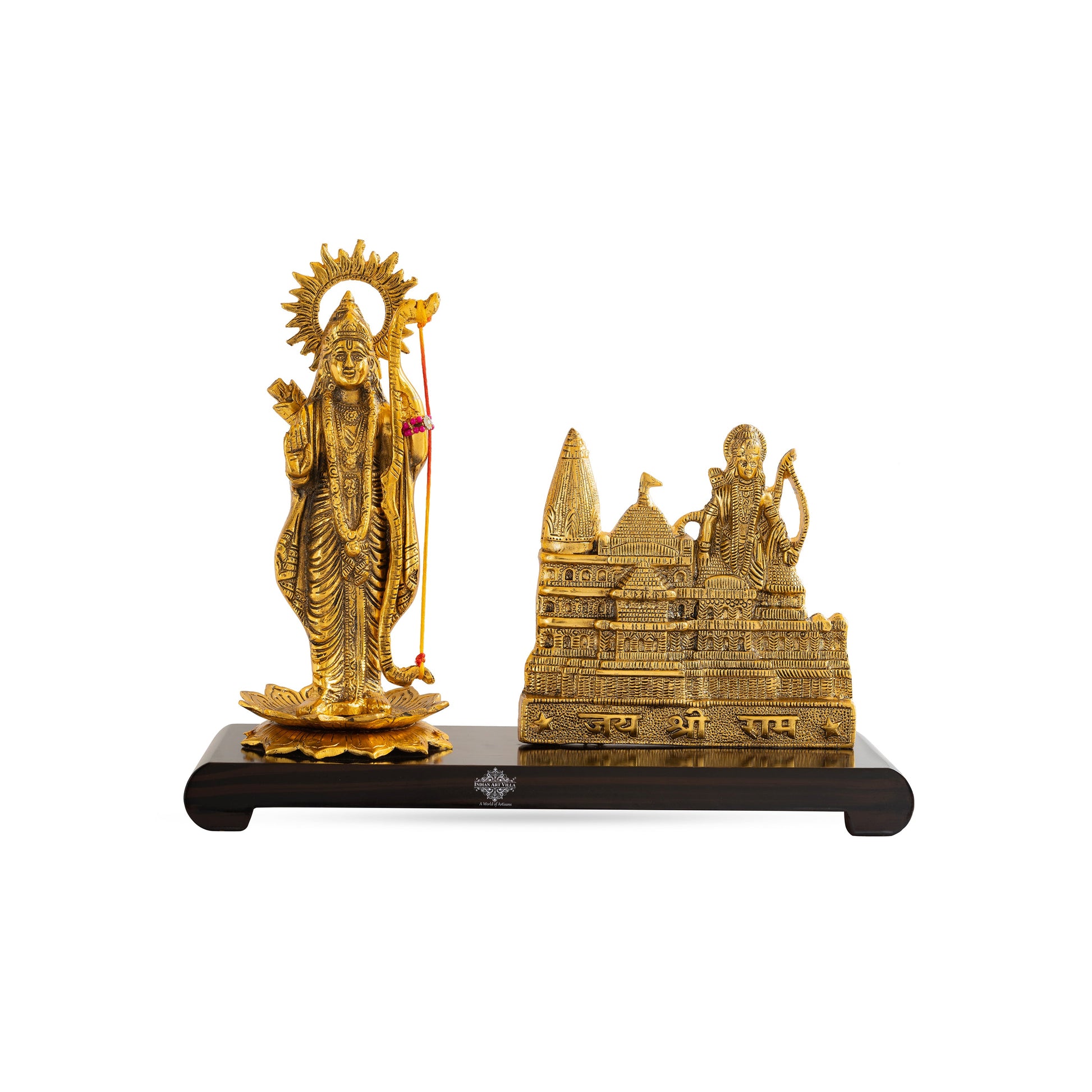 Pure Brass Ram Mandir With Shree Ram Ji-A Divine Blend of Art and Spirituality