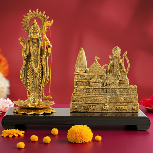 Pure Brass Ram Mandir With Shree Ram Ji-A Divine Blend of Art and Spirituality