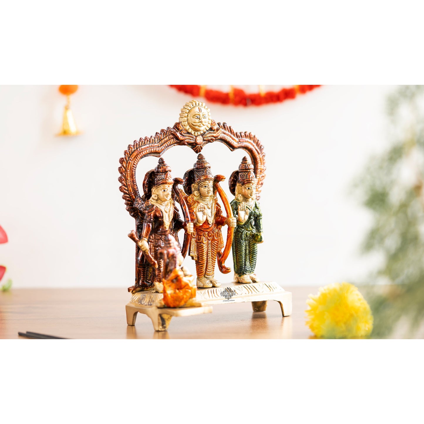 Pure Brass Ram Darbar With Elegant design & Suraj On top