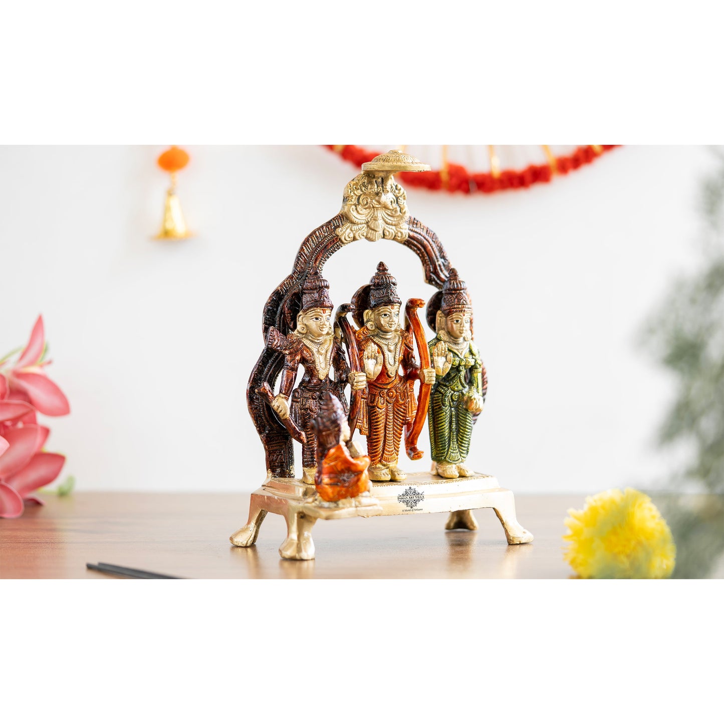 Pure Brass Ram Darbar With Elegant Chatra design