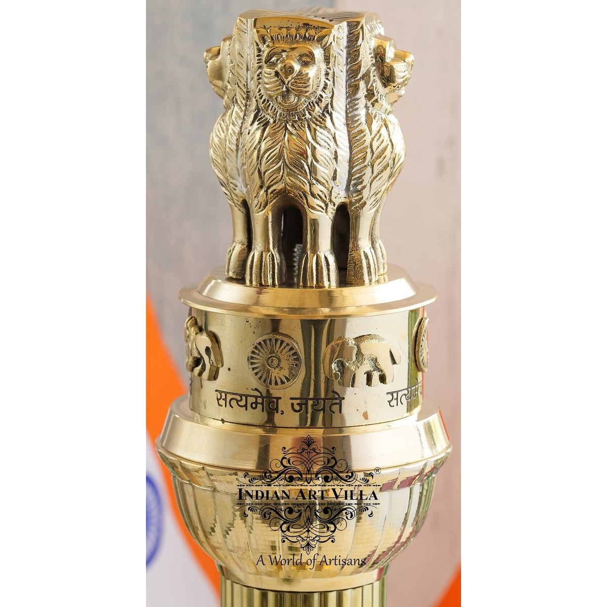 Pure Brass Handcrafted Ashok Stambh Pillar