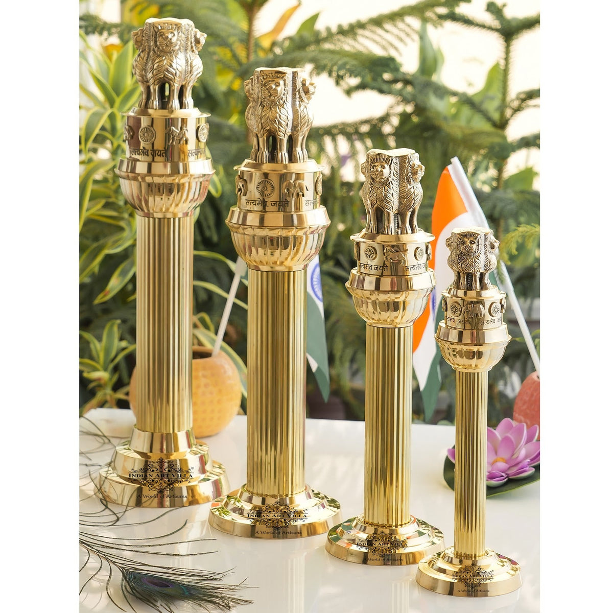 Pure Brass Handcrafted Ashok Stambh Pillar