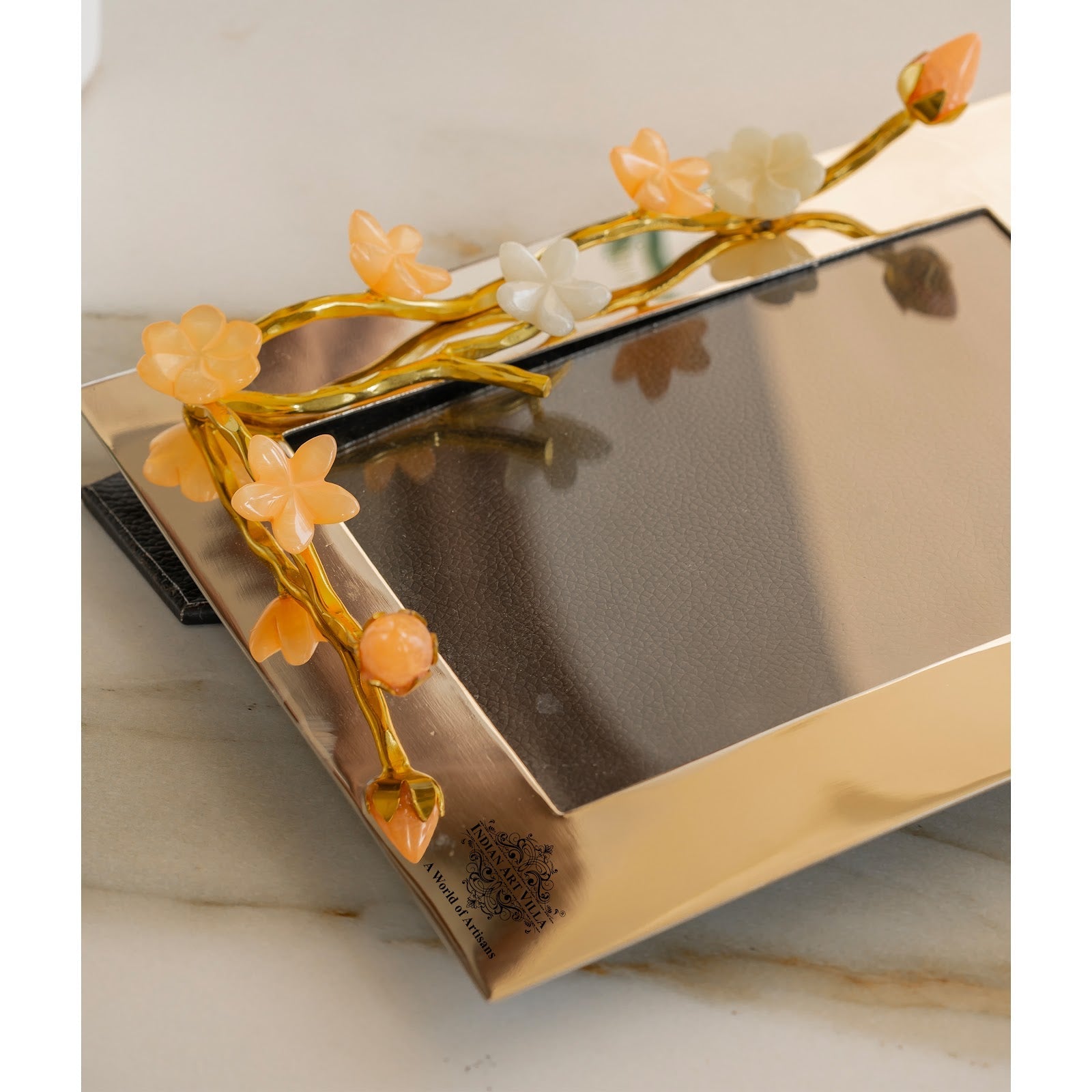 Silver Plated Photo Frame, Lotus Bird Flowers Design, 9.5x7.5 Inches Frame for 7x5 Photo Size, Ideal for Home Décor