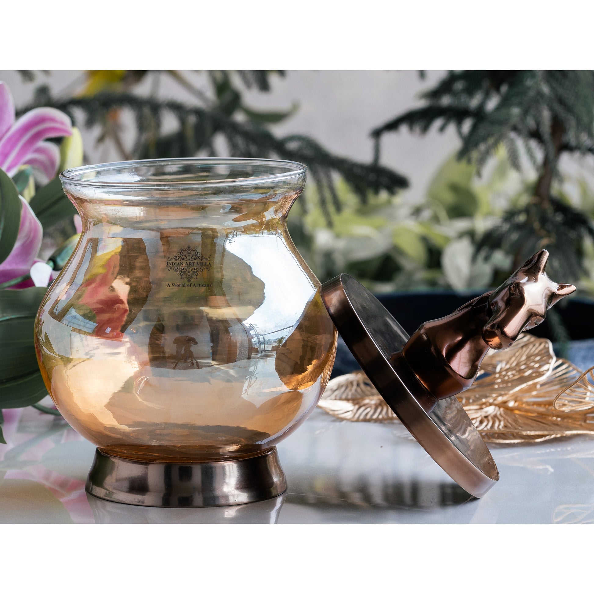 Horse Head Decorative Jar –2000 ML, Handcrafted Luxury Home Décor, Multipurpose Storage