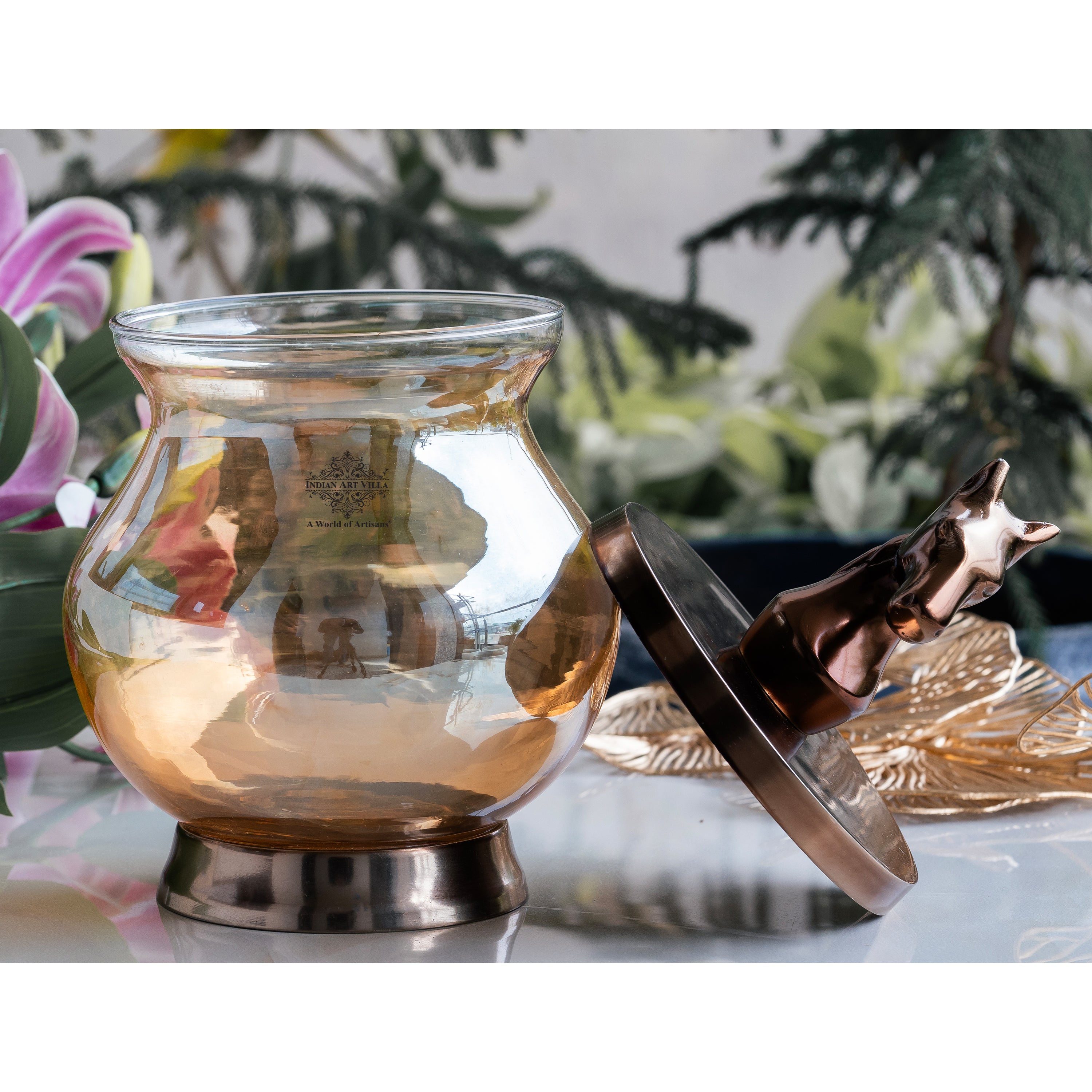Horse Head Decorative Jar –2000 ML, Handcrafted Luxury Home Décor, Multipurpose Storage