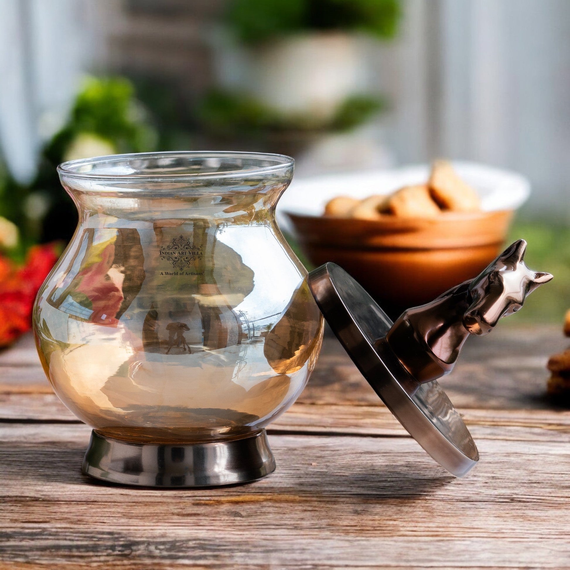 Horse Head Decorative Jar –2000 ML, Handcrafted Luxury Home Décor, Multipurpose Storage