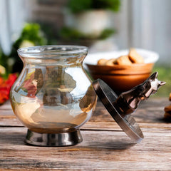 Horse Head Decorative Jar –2000 ML, Handcrafted Luxury Home Décor, Multipurpose Storage