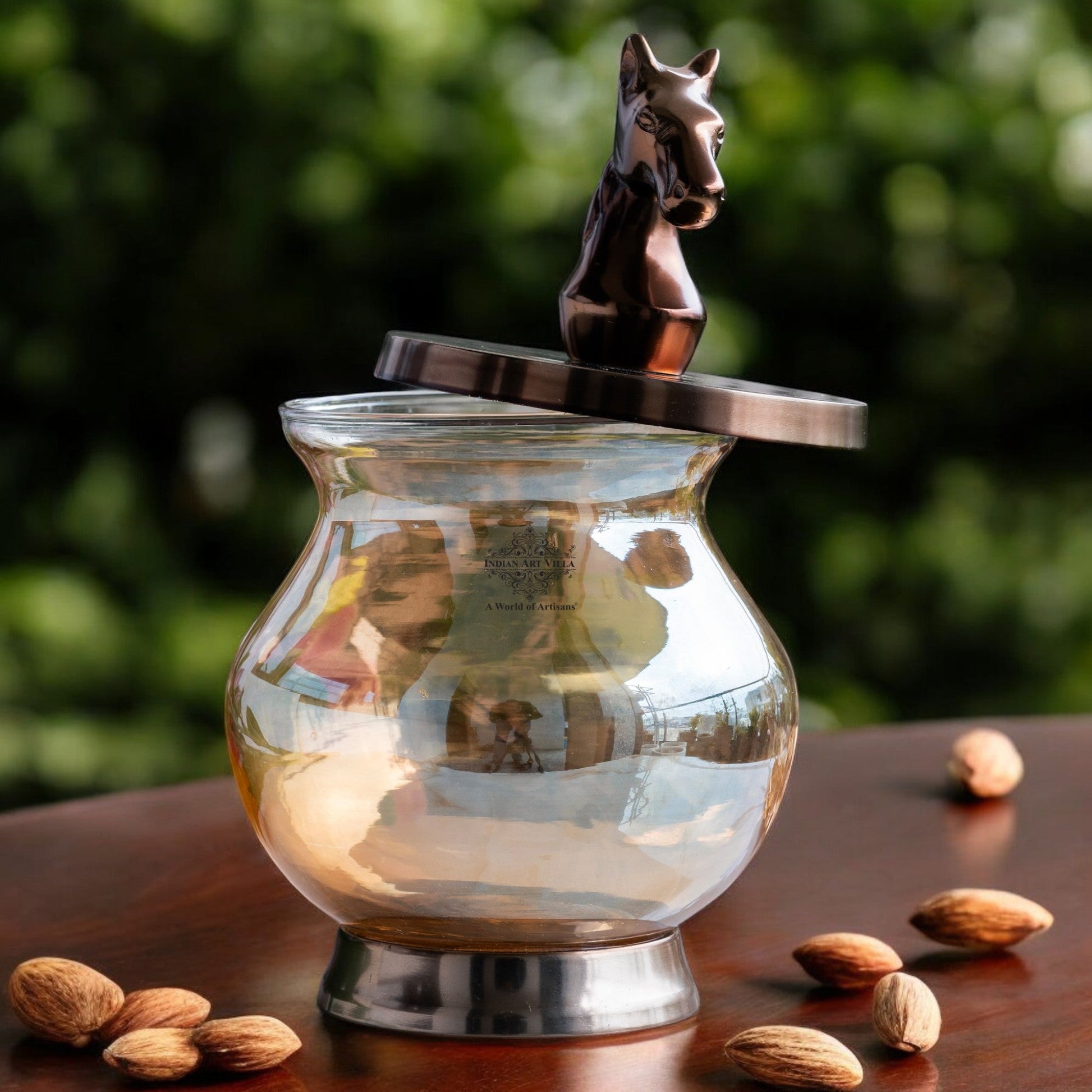 Horse Head Decorative Jar –2000 ML, Handcrafted Luxury Home Décor, Multipurpose Storage