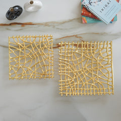 Brass Finish Decorative Aluminium Centerpiece Platter