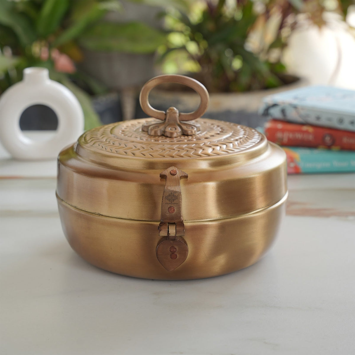 Brass Jewellery Box With Antique Matt Finish
