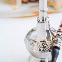 Handmade Pure Brass Chrome Finish Designer Hookah- Home Decor