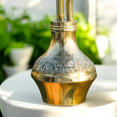 Gold Finish Designer Brass Mini Pocket Hookah Chillum for Home Decor