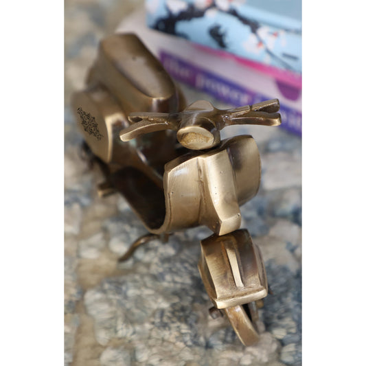 Handmade Pure Brass Decorative Scooter Size - 9.5x14 cm