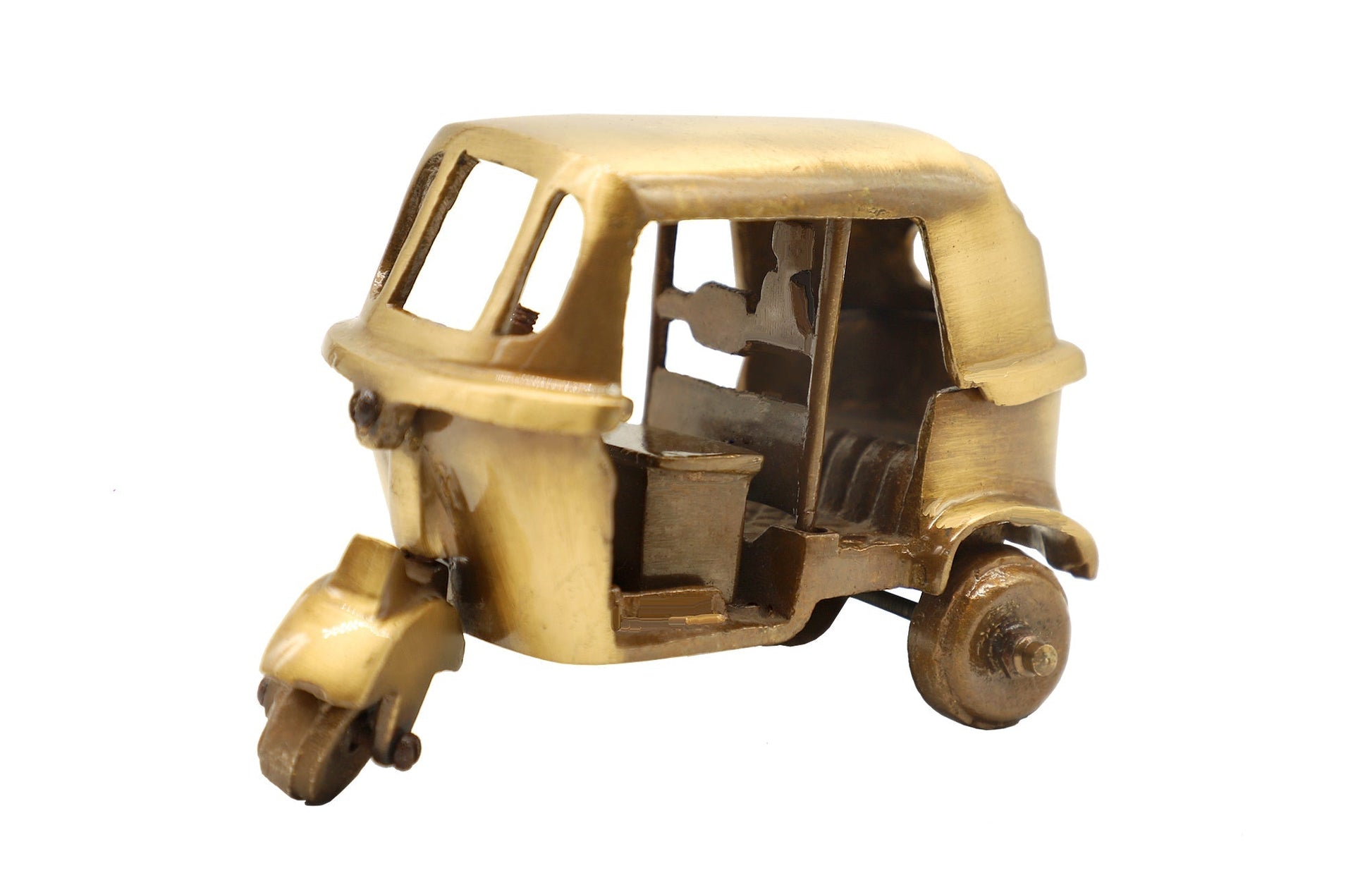 Brass Handcrafted Auto Rickshaw Size-8.5x12.5 cm