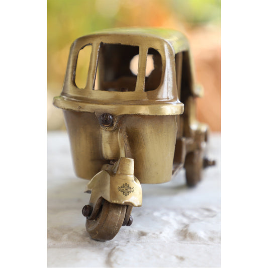 Brass Handcrafted Auto Rickshaw Size-8.5x12.5 cm