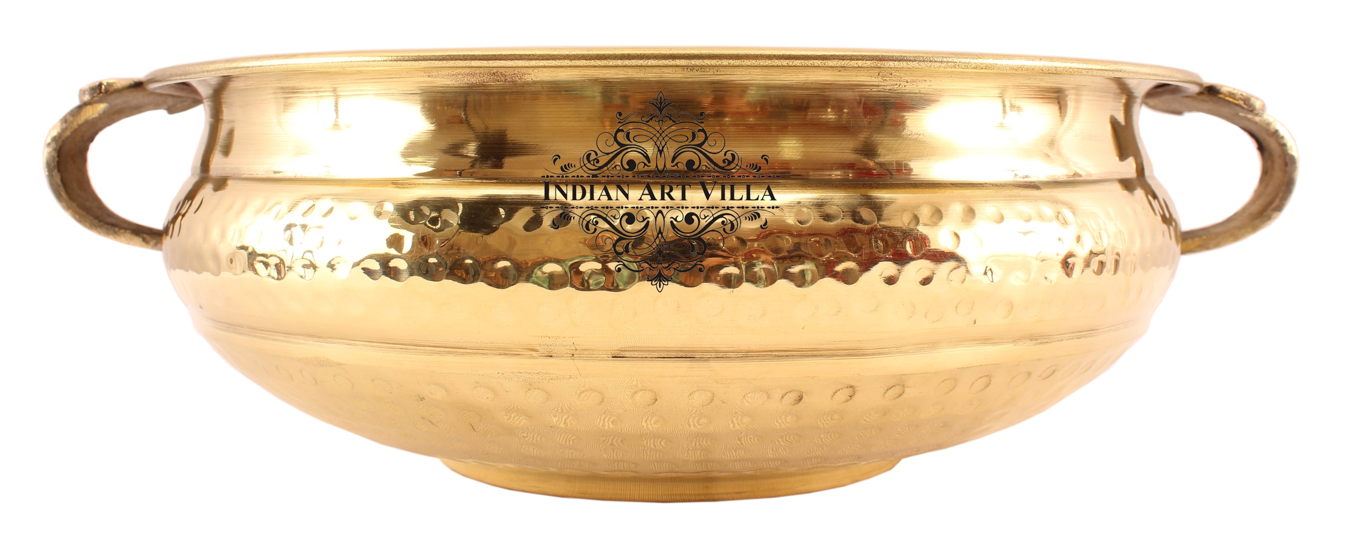 Pure Brass Hammered Design Urli/Decorative Bowl/Decorative Platter, Home Décor & Festive Item