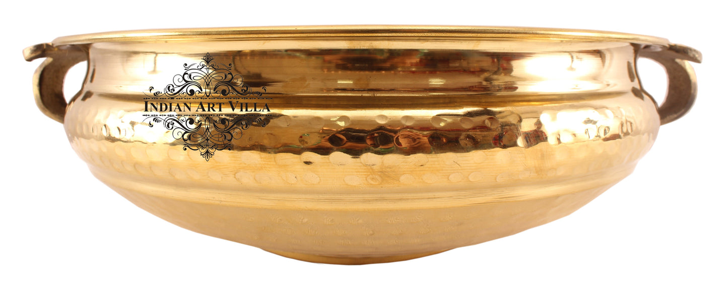 Pure Brass Hammered Design Urli/Decorative Bowl/Decorative Platter, Home Décor & Festive Item
