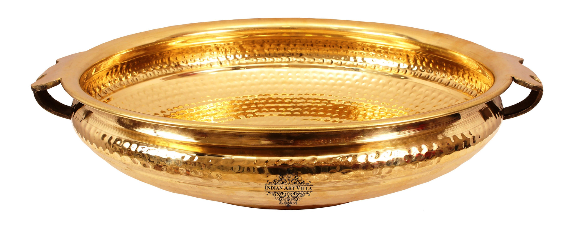 Pure Brass Hammered Design Urli/Decorative Bowl/Decorative Platter, Home Décor & Festive Item