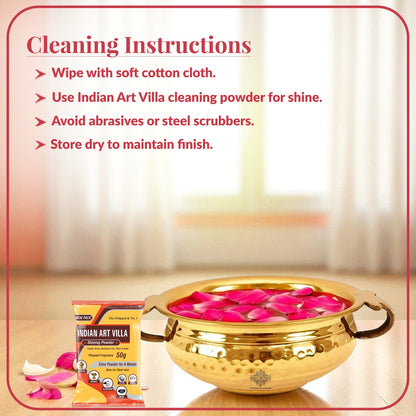 Pure Brass Hammered Design Urli/Decorative Bowl/Decorative Platter, Home Décor & Festive Item