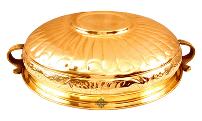 Pure Brass Embossed Design Urli/Decorative Bowl/Decorative Platter, Home Décor & Festive Item