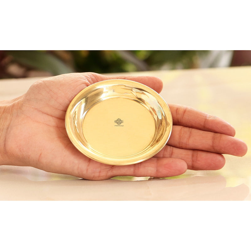 Pure Brass Pooja Thali For Poojan , Temple & Home